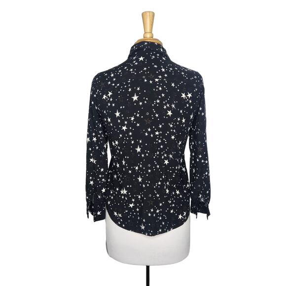 Rails Noemi Black Galaxy Print Button Down Shirt Size XS - Picture 4 of 9
